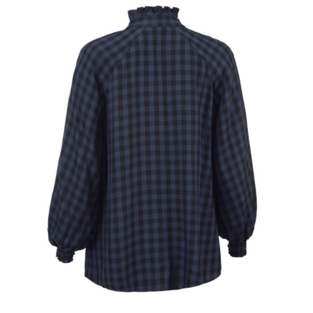 CAbi Blue Checkered Button Down Shirt - Picture 4 of 5